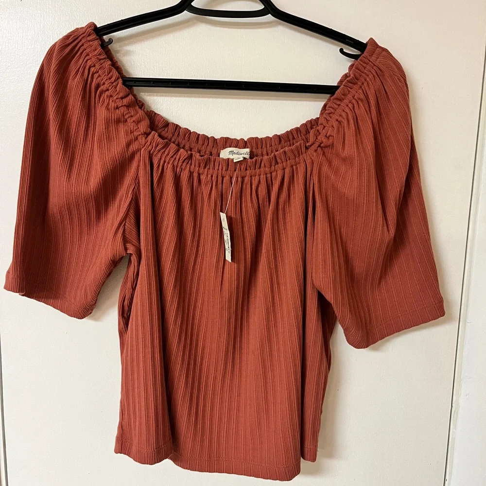 Madewell Burnt Orange Blouse NWT - Picture 1 of 3